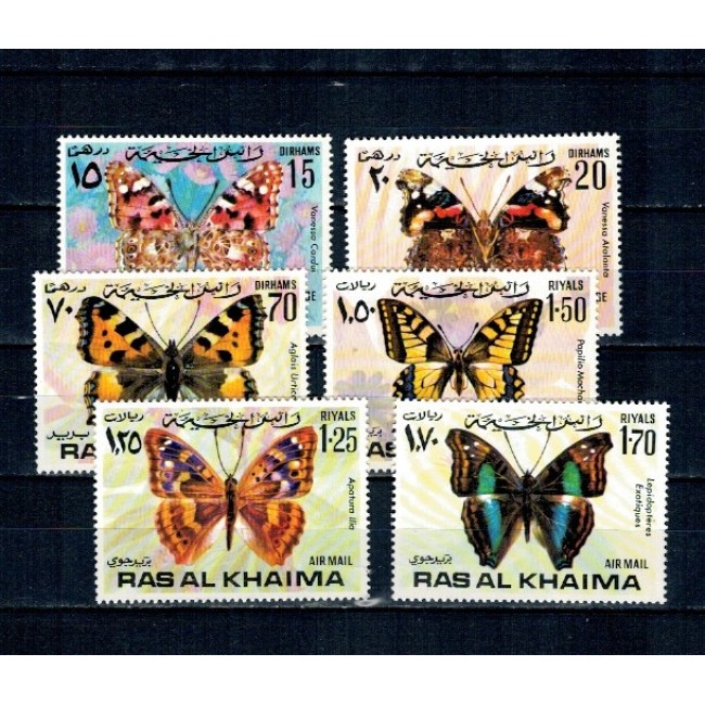 Ras al Khaima 1972 - Fluturi, serie neuzata