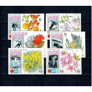 Ras al Khaima 1972 - Jocurile Olimpice de iarna, sport, flori, serie nedantelata neuzata