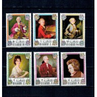 Ras Al Khaima 1972 - Mozart, picturi, arta, muzica, serie neuzata