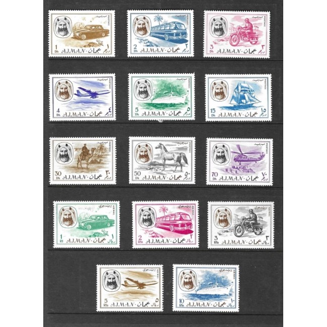 Ajman 1967 - Mijloace de transport, serie neuzata