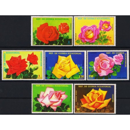 Guinea Ecuatoriala 1979 - Flori, trandafiri, serie dantelata neuzata