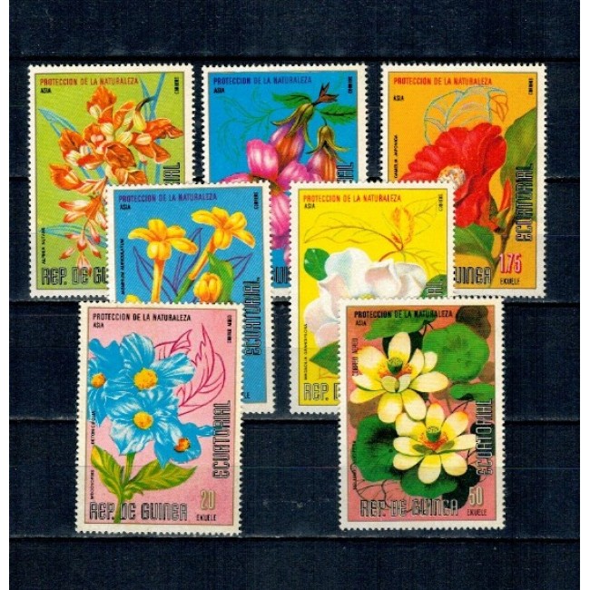 Guinea Ecuatoriala 1979 - Flori din Asia, serie neuzata