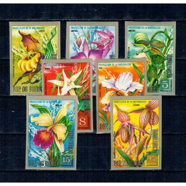 Guinea Ecuatoriala 1974 - Flori, orhidee, serie nedantelata neuzata
