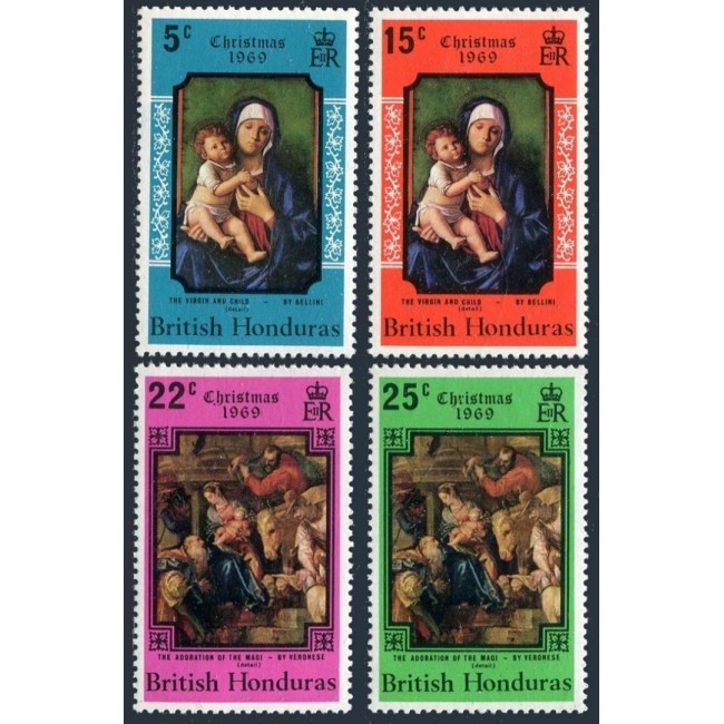British Honduras 1969 - Crăciun, serie neuzata