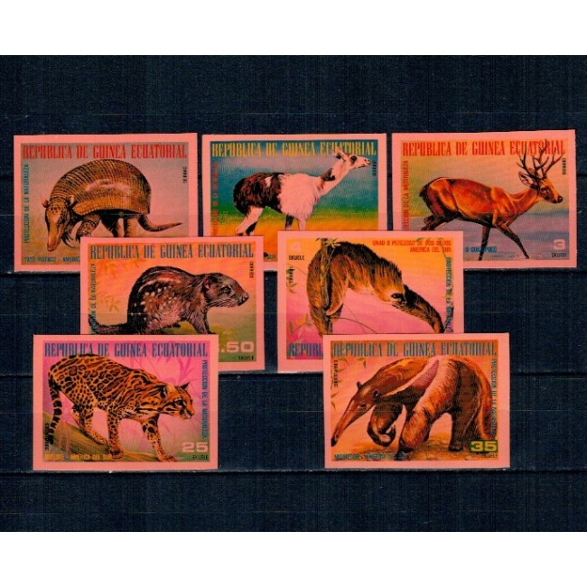 Guinea Ecuatoriala 1977 - Fauna din America de Sud, animale, serie nedantelata neuzata
