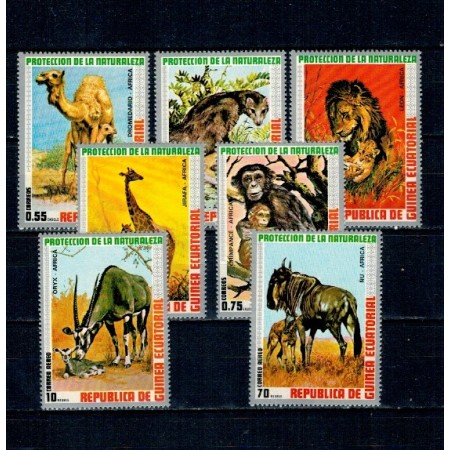 Guinea Ecuatoriala 1974 - Fauna din Africa, animale, serie neuzata