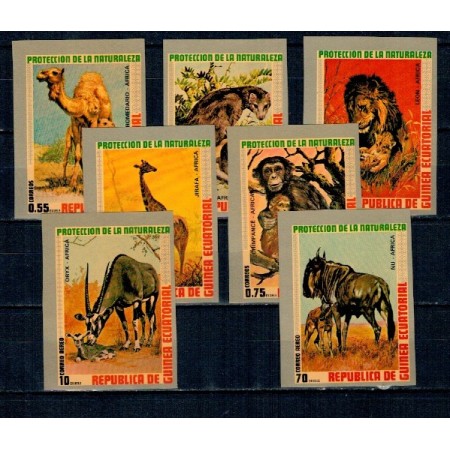 Guinea Ecuatoriala 1974 - Fauna din Africa, serie nedantelata neuzata