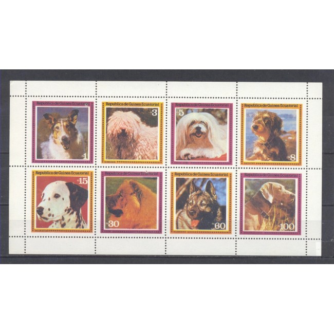 Guinea Ecuatoriala 1978 - Câini, bloc neuzat