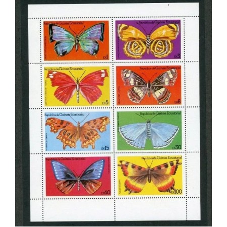 Guinea Ecuatoriala 1976 - Fluturi, bloc neuzat
