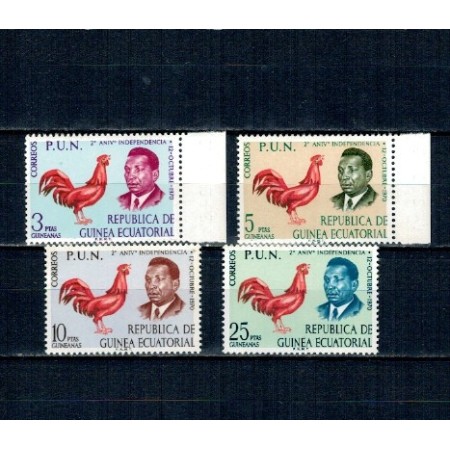 Guinea Ecuatoriala 1971 - Aniversarea independentei, cocos, serie neuzata
