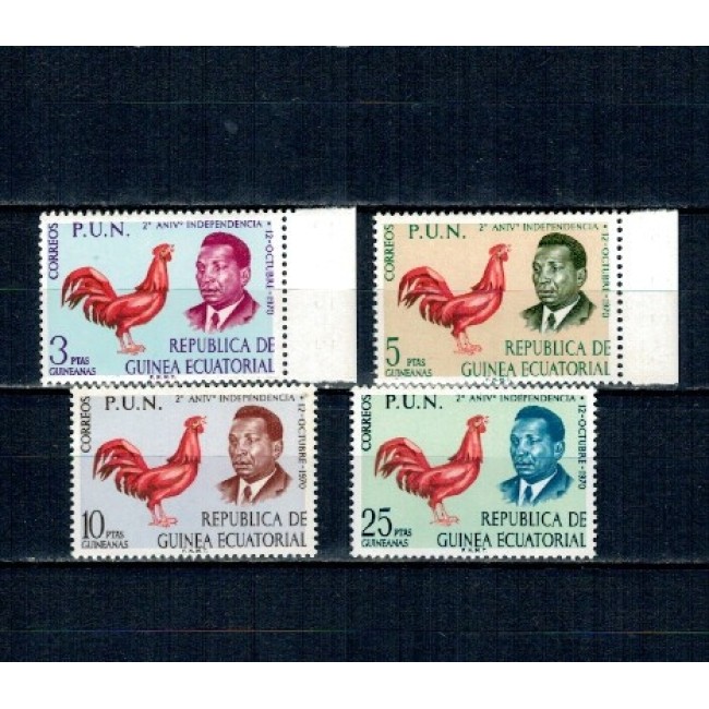 Guinea Ecuatoriala 1971 - Aniversarea independentei, cocos, serie neuzata