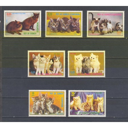 Guinea Ecuatoriala 1976 - Pisici, serie neuzata