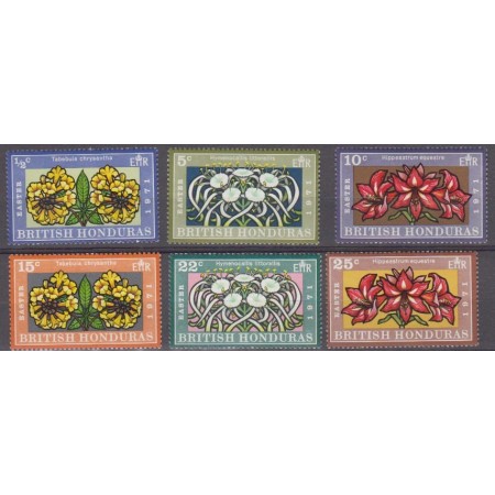British Honduras 1971 - Flori, flora, Pasti, serie neuzata