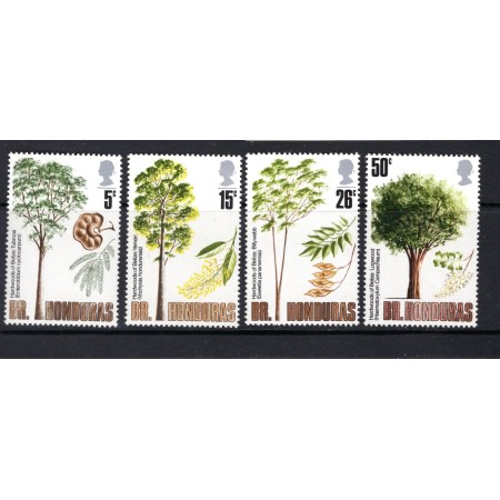 British Honduras 1971 - Copaci, flora, serie neuzata