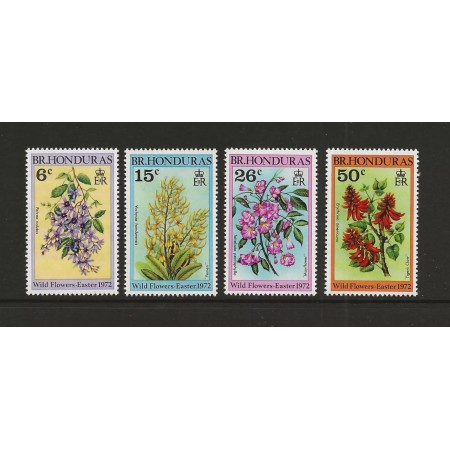 British Honduras 1972 - Flori, flora, Pasti, serie neuzata