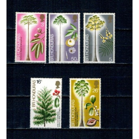British Honduras 1972 - Copaci, flora, serie neuzata