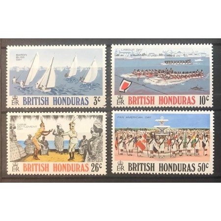 British Honduras 1973 - Festivals of Belize, serie neuzata