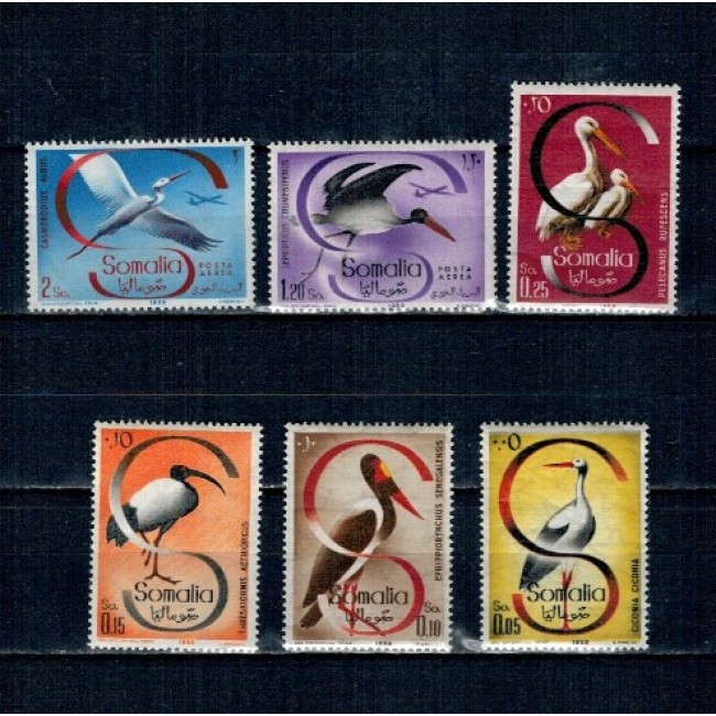 Somalia 1959 - Pasari, serie nestampilata