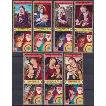 Guinea Ecuatoriala 1972 - Crăciun, picturi, arta, serie neuzata
