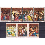 Guinea Ecuatoriala 1973 - Crăciun, picturi, arta, serie neuzata