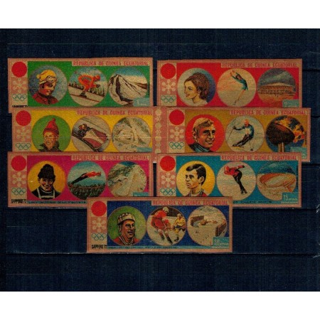 Guinea Ecuatoriala 1972 - Jocurile Olimpice de iarna, medaliați, serie nedantelata neuzata