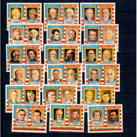 Guinea Ecuatoriala 1976 - Foști președinți SUA, personalități, bicentenarul, serie neuzata