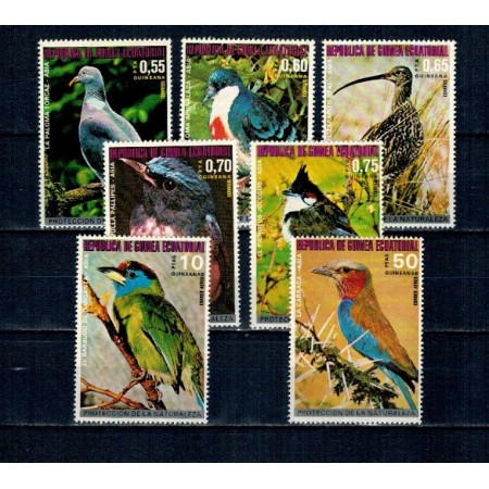 Guinea Ecuatoriala 1976 - Păsări din Asia, serie neuzata