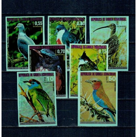 Guinea Ecuatoriala 1976 - Păsări din Asia, serie nedantelata neuzata