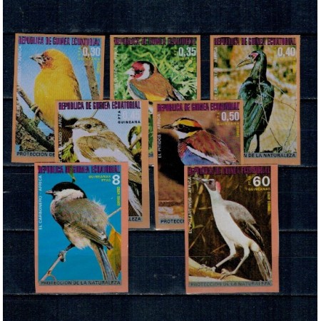 Guinea Ecuatoriala 1976 - Păsări din Africa, serie nedantelata neuzata