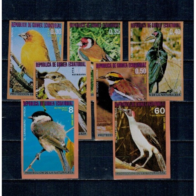 Guinea Ecuatoriala 1976 - Păsări din Africa, serie nedantelata neuzata