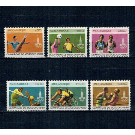 Mozambic 1980 - Jocurile Olimpice, sport, serie neuzata