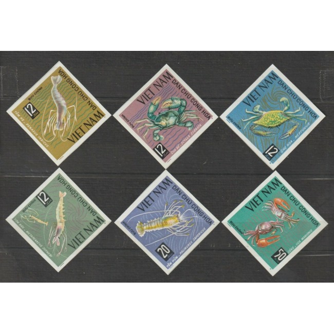 Vietnam 1965 - Fauna marina, crustacee, serie nedantelata neștampilata