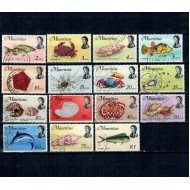 Mauritius 1969 - Uzuale, pești, serie stampilata incompleta
