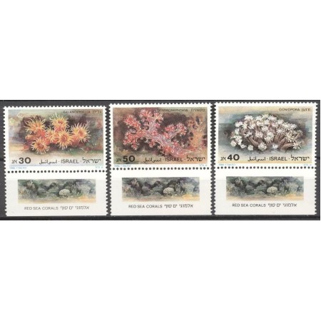 Israel 1986 - Corali, serie neuzata cu tab