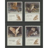 Israel 1987 - Păsări biblice, bufnite, serie neuzata cu tab