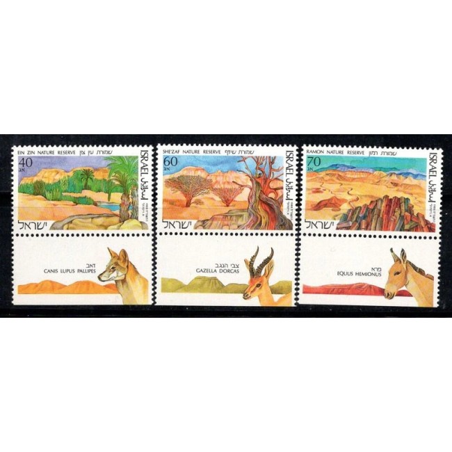 Israel 1988 - Desertul Negev, animale, serie neuzata cu tab