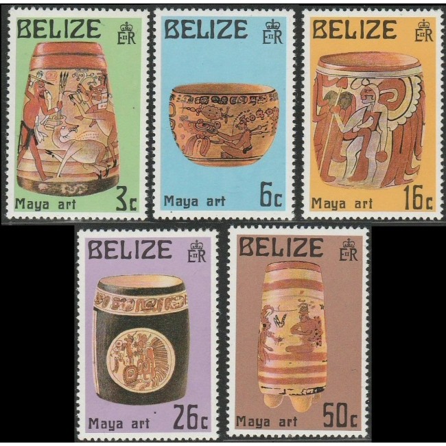 Belize 1975 - Arta maya, artefacte, serie neuzata