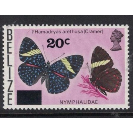 Belize 1976 - Fluturi, supratipar nominal nou, neuzat