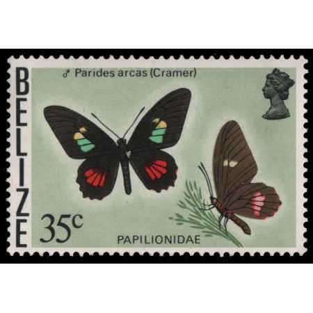 Belize 1977 - Fluturi, Mi.No.370 neuzat