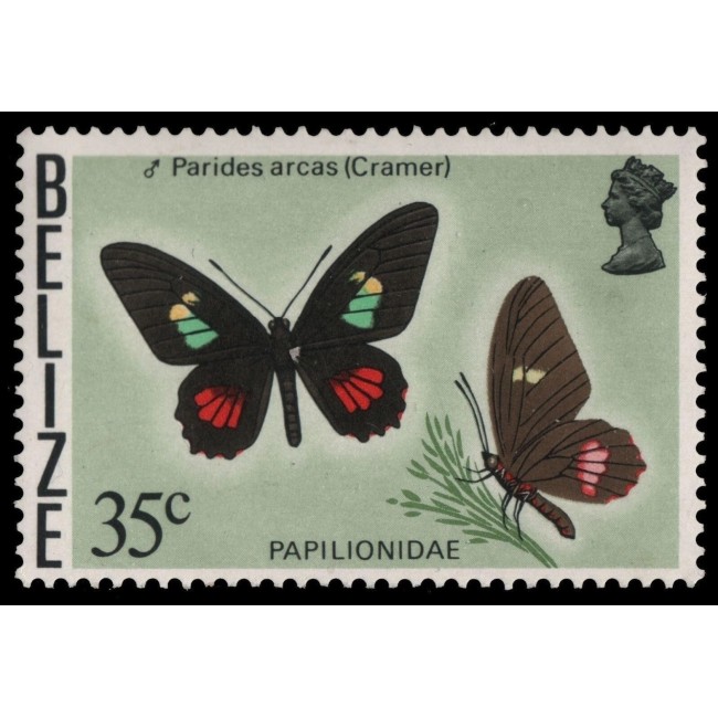 Belize 1977 - Fluturi, Mi.No.370 neuzat