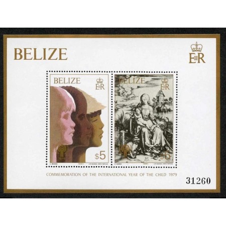 Belize 1980 - Durer, arta, Anul International al Copilului, bloc neuzat