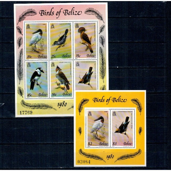 Belize 1980 - Păsări, colite neuzate, cota mare