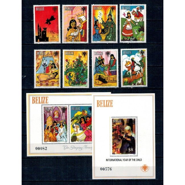 Belize 1980 - Anul International al Copilului, serie si colite neuzate
