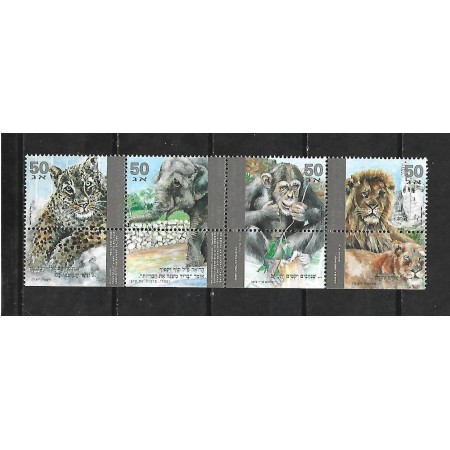 Israel 1992 - Animale, gradina zoologica, serie neuzata cu tab