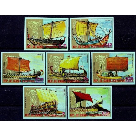 Guinea Ecuatoriala 1978 - Vapoare din antichitate, serie nedantelata neuzata