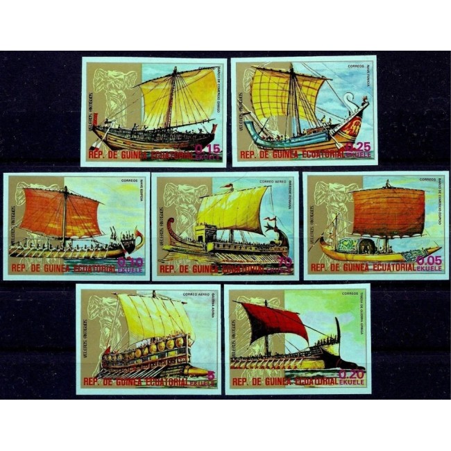 Guinea Ecuatoriala 1978 - Vapoare din antichitate, serie nedantelata neuzata