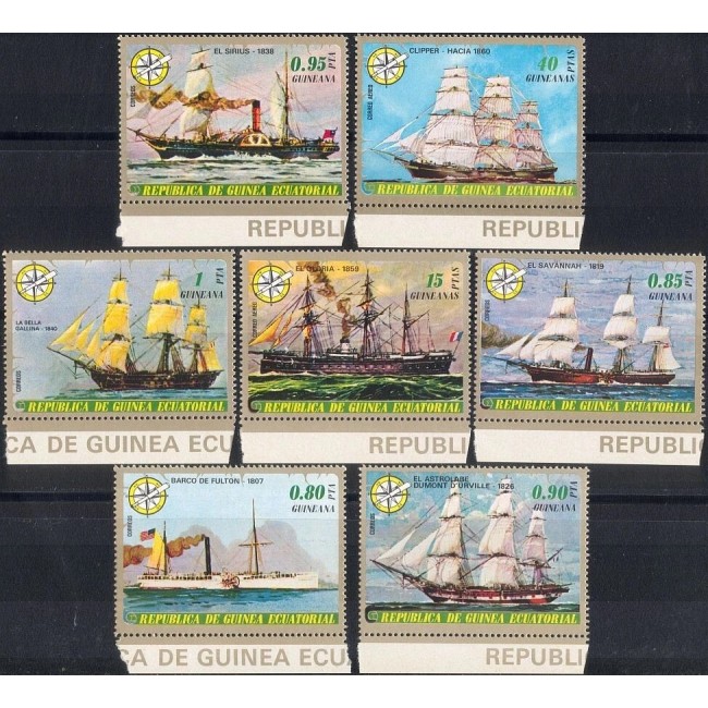 Guinea Ecuatoriala 1976 - Vapoare, serie neuzata