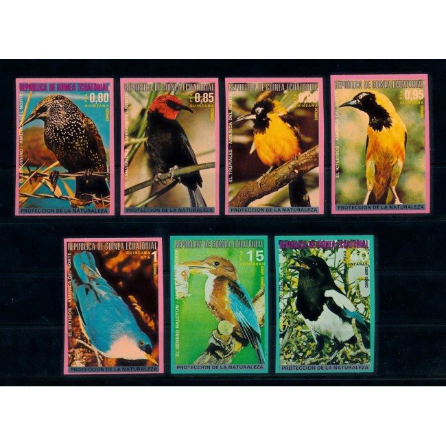 Guinea Ecuatoriala 1976 - Păsări din America de Nord, serie nedantelata neuzata
