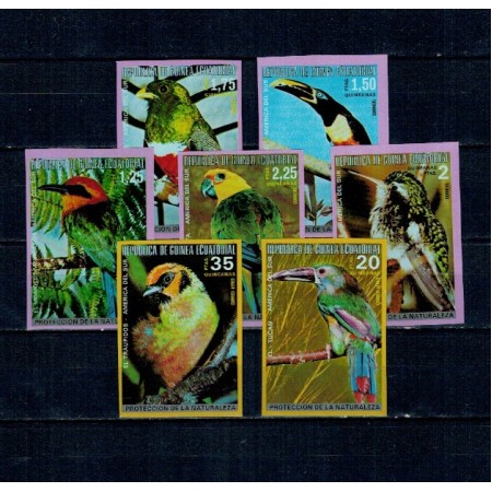 Guinea Ecuatoriala 1974 - Păsări din America de Sud, serie nedantelata neuzata
