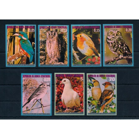 Guinea Ecuatoriala 1976 - Pasari din Europa, serie nedantelata neuzata